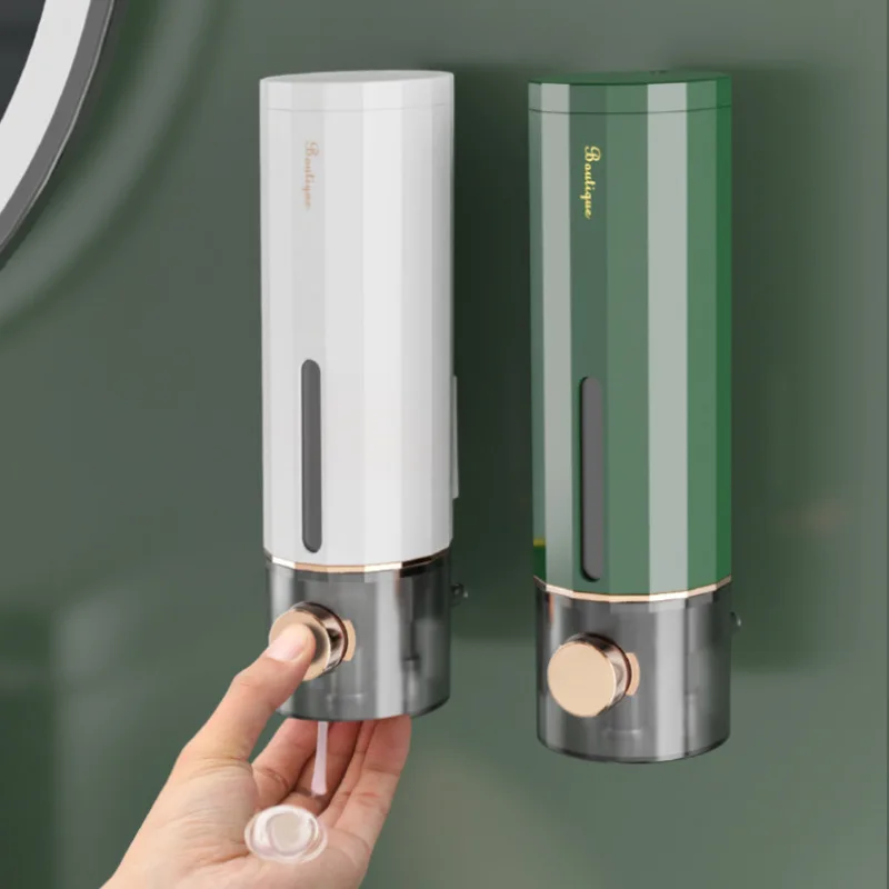 Soap Making Tools - เครื่องจ่ายสบู่เหลวแบบแมนนวลติดผนังห้องน้ําเครื่องจ่ายสบู่ซักผ้าเจลทําความสะอาดมือโรงแรมสําหรับครอบครัวเจลอาบน้ําเครื่องมือห้องน้ํา