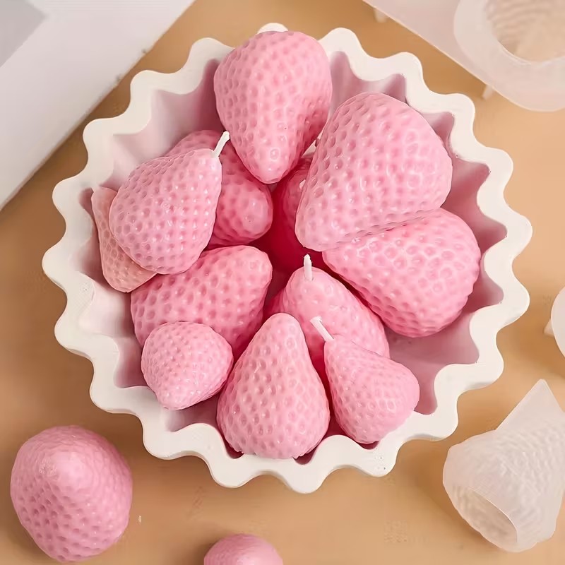แม่พิมพ์เทียนซิลิโคนรูปสตรอว์เ - Soap Making Tools บทวิจารณ์และราคา