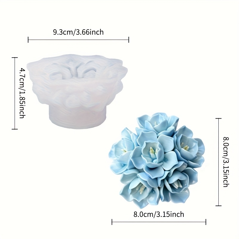 แม่พิมพ์ซิลิโคนเทียนดอกไฮเดรนเ - Soap Making Tools บทวิจารณ์และราคา
